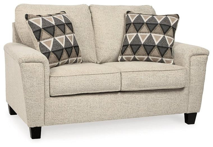 Abinger Sofa and Loveseat 83904U1 Brown/Beige Contemporary Stationary Upholstery Package By Ashley - sofafair.com