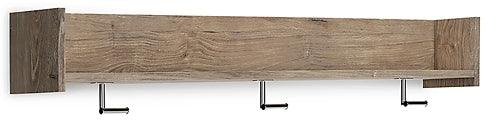 Oliah Wall Mounted Coat Rack with Shelf EA2270-151 Natural Contemporary EA Furniture By Ashley - sofafair.com