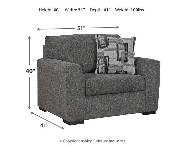 Gardiner Oversized Chair 5240423 Black/Gray Contemporary Stationary Upholstery By Ashley - sofafair.com