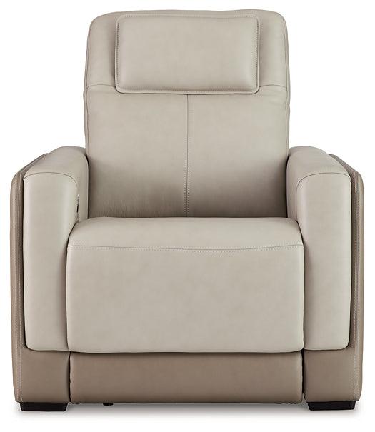 Battleville Power Recliner U3070513 Brown/Beige Contemporary Motion Upholstery By Ashley - sofafair.com