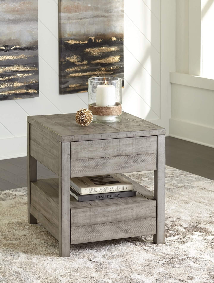 Krystanza End Table T990-3 Black/Gray Contemporary Motion Occasionals By Ashley - sofafair.com