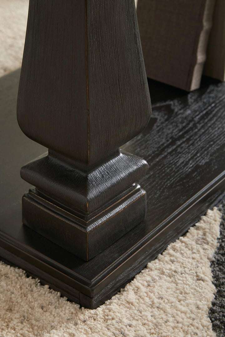 T749-4 Black/Gray Traditional Wellturn Sofa Table By Ashley - sofafair.com