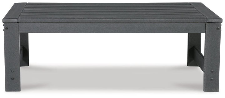 Amora Outdoor Coffee Table P417-701 Black/Gray Casual Outdoor Cocktail Table By Ashley - sofafair.com