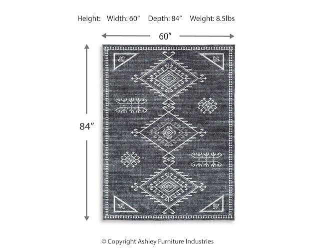 Arloman 5' x 7' Rug R405932 White Contemporary Rug Medium By Ashley - sofafair.com