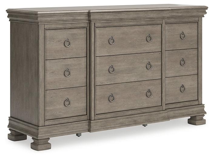 B924-31 Black/Gray Traditional Lexorne Dresser By Ashley - sofafair.com