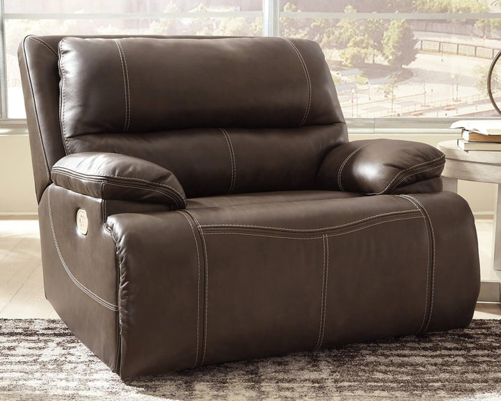 Ricmen Oversized Power Recliner U4370182 Brown/Beige Contemporary Motion Upholstery By Ashley - sofafair.com