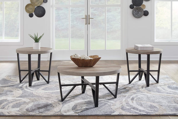 Deanlee Table (Set of 3) T235-13 Black/Gray Contemporary 3 Pack By Ashley - sofafair.com