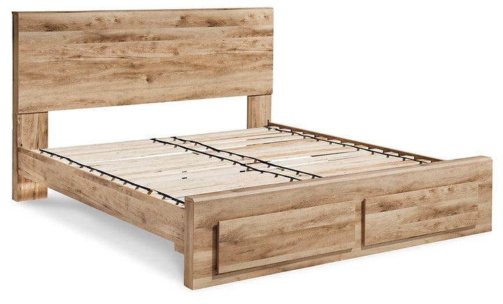 Hyanna Queen Panel Storage Bed B1050B4 Brown/Beige Contemporary Master Beds By Ashley - sofafair.com