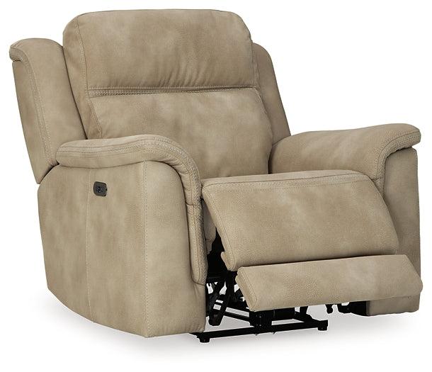 Next-Gen DuraPella Power Recliner 5930213 Brown/Beige Contemporary Motion Upholstery By Ashley - sofafair.com