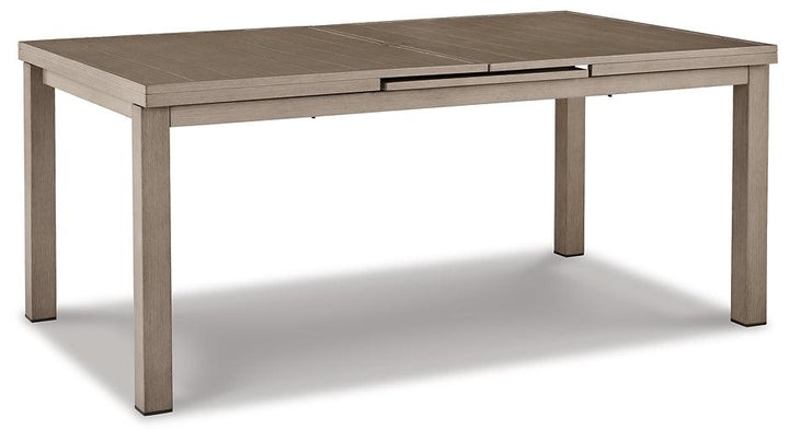 P323-635 Brown/Beige Contemporary Beach Front Outdoor Dining Table By Ashley - sofafair.com