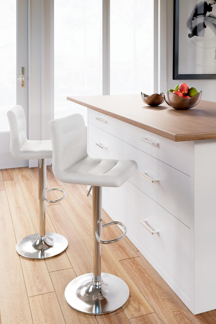 Pollzen Bar Height Bar Stool (Set of 2) D121-730X2 Contemporary Barstool By Ashley - sofafair.com