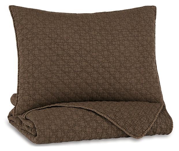 Ryter Twin Coverlet Set Q722001T Brown/Beige Casual Coverlet Set Twin By Ashley - sofafair.com