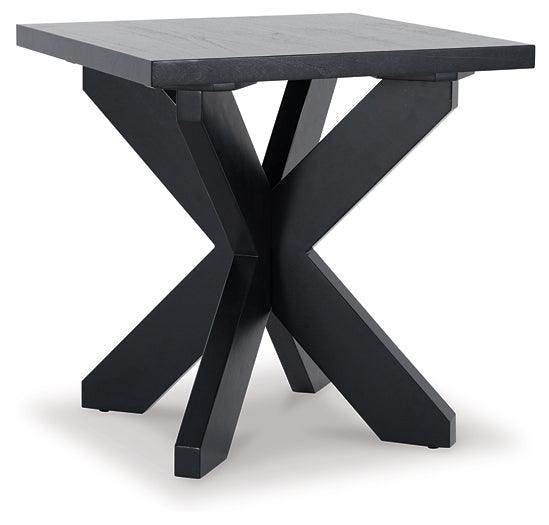 T461-2 Black/Gray Contemporary Joshyard End Table By AFI - sofafair.com