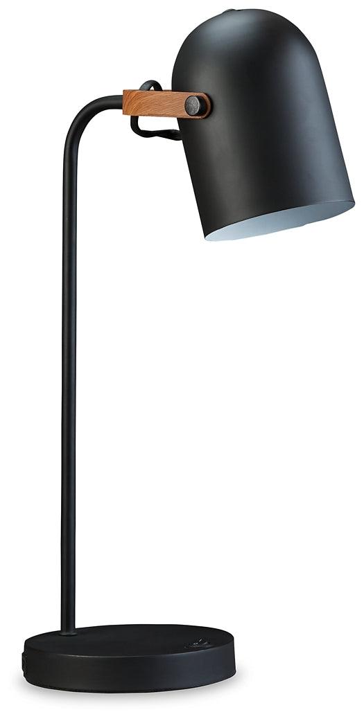 Ridgewick Desk Lamp L206082 Black/Gray Contemporary Desk Lamps By Ashley - sofafair.com