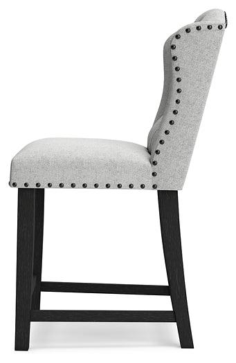 Jeanette Counter Height Bar Stool D702-124 Black/Gray Casual Barstool By Ashley - sofafair.com