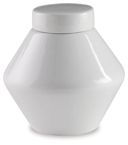 A2000484 White Contemporary Domina Jar (Set of 2) By Ashley - sofafair.com