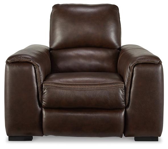 Alessandro Power Recliner U2550213 Brown/Beige Contemporary Motion Upholstery By Ashley - sofafair.com