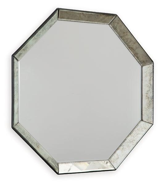 A8010312 Metallic Contemporary Brockburg Accent Mirror By Ashley - sofafair.com