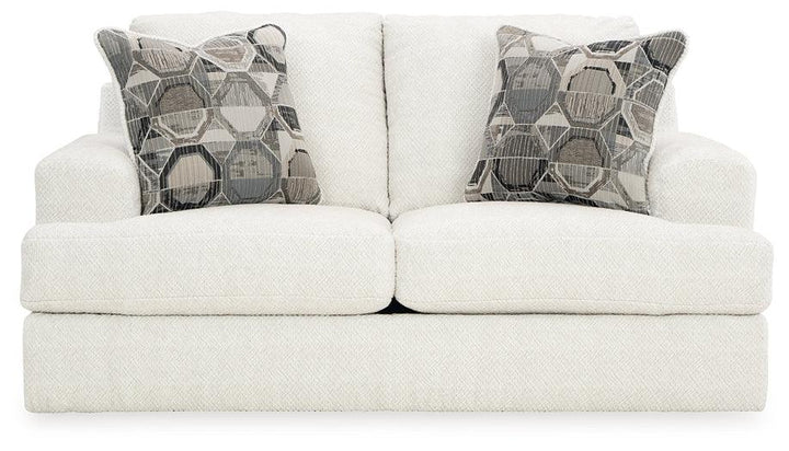 3140335 White Contemporary Karinne Loveseat By Ashley - sofafair.com