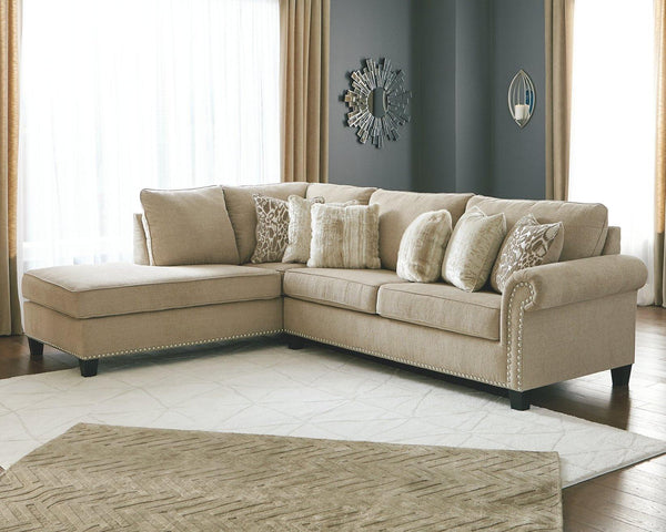 Dovemont 2Piece Sectional with Chaise 40401S2 Putty Traditional Stationary Sectionals By AFI - sofafair.com