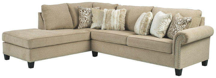 Dovemont 2Piece Sectional with Chaise 40401S2 Putty Traditional Stationary Sectionals By AFI - sofafair.com