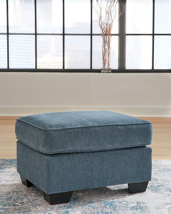 Cashton Ottoman 4060514 Blue Contemporary Stationary Upholstery By AFI - sofafair.com