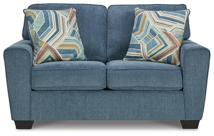 Cashton Loveseat 4060535 Blue Contemporary Stationary Upholstery By AFI - sofafair.com