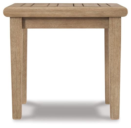 Gerianne End Table P805-702 Brown/Beige Contemporary Outdoor End Table By Ashley - sofafair.com