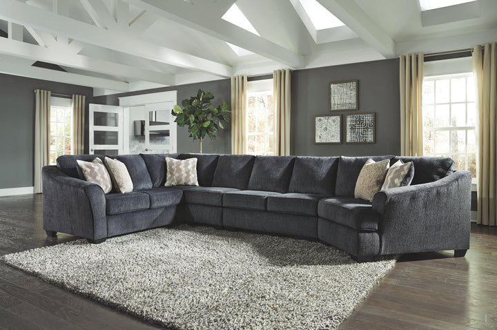 Eltmann 4Piece Sectional with Cuddler 41303S2 Slate Contemporary Stationary Sectionals By AFI - sofafair.com
