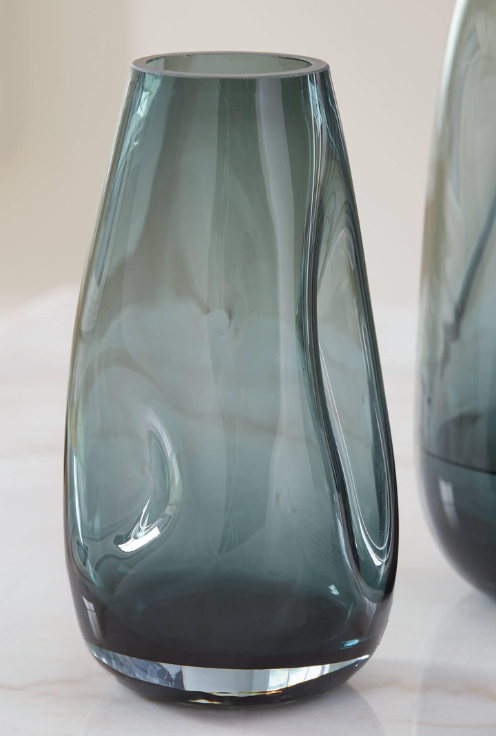 A2900010 Blue Contemporary Beamund Vase (Set of 2) By Ashley - sofafair.com