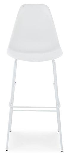 Forestead Bar Height Bar Stool (Set of 2) D130-230X2 White Contemporary Barstool By Ashley - sofafair.com