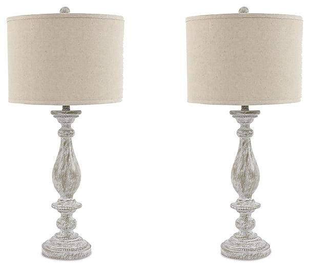 Bernadate Table Lamp (Set of 2) L235344 White Casual Table Lamp Pair By Ashley - sofafair.com