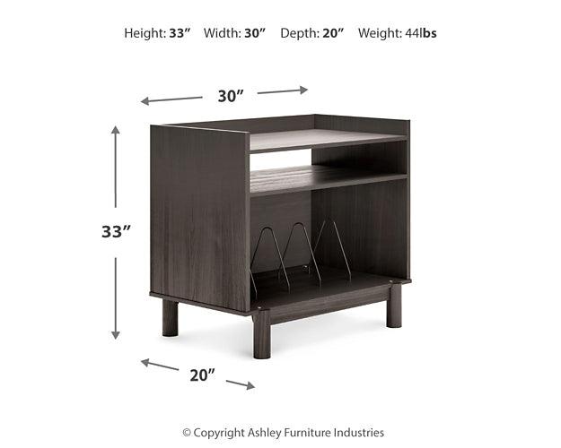 Brymont Turntable Accent Console EA1011-120 Black/Gray Contemporary EA Furniture By Ashley - sofafair.com