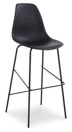 Forestead Bar Height Bar Stool D130-130 Black/Gray Contemporary Barstool By Ashley - sofafair.com