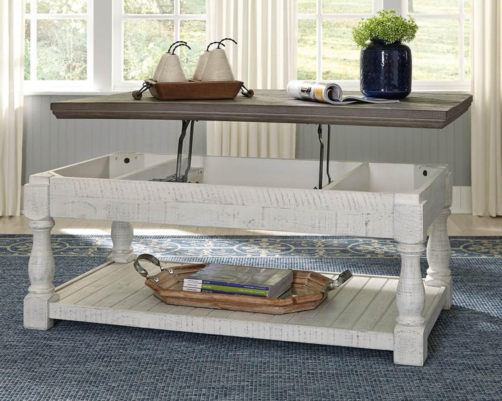 Havalance Lift-Top Coffee Table T814-9 White Casual Cocktail Table Lift By Ashley - sofafair.com