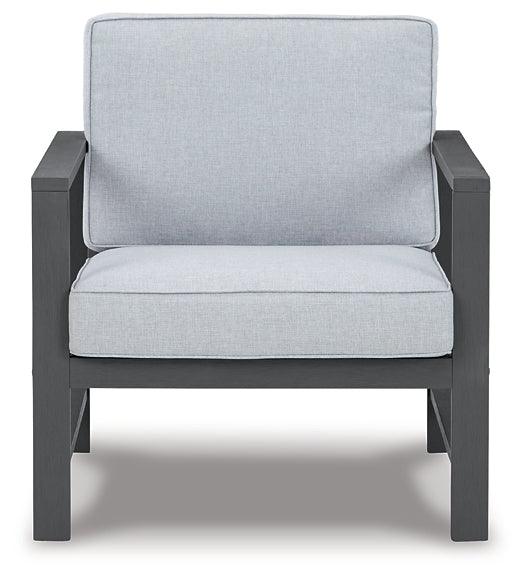 Fynnegan Lounge Chair with Cushion (Set of 2) P349-821 Black/Gray Casual Outdoor Seating By Ashley - sofafair.com