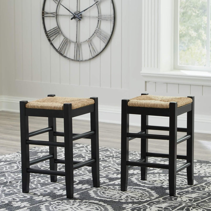 Mirimyn Counter Height Bar Stool D508-124 Black/Gray Casual Barstools By Ashley - sofafair.com