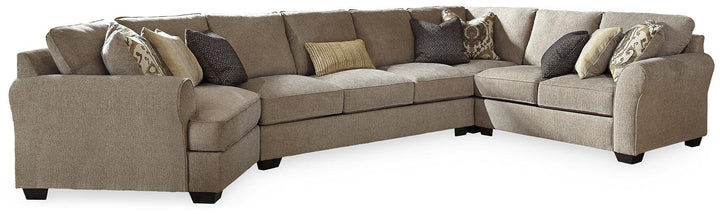 Pantomine 4-Piece Sectional with Cuddler 39122S12 Brown/Beige Contemporary Stationary Sectionals By AFI - sofafair.com