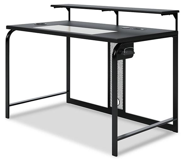 Lynxtyn 48" Home Office Desk H400-110 Black/Gray Contemporary Desks By Ashley - sofafair.com