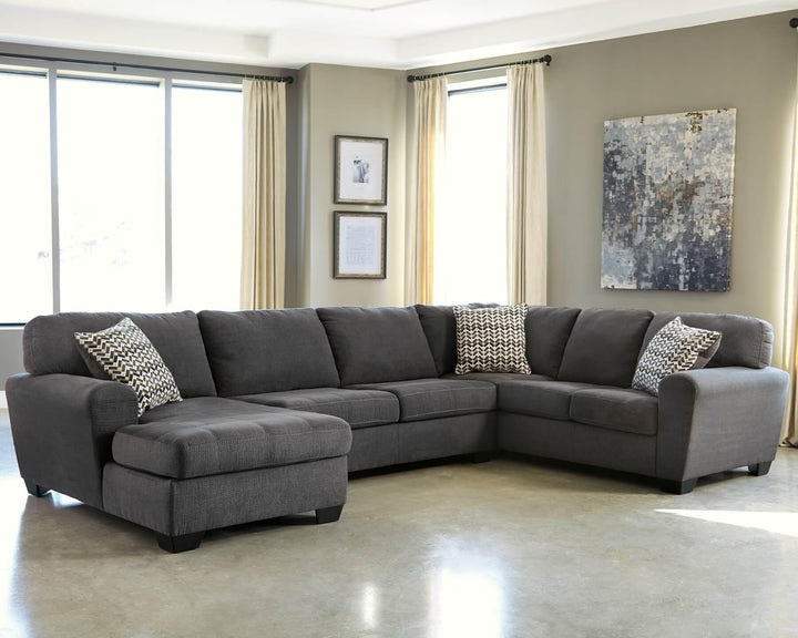 Ambee 3-Piece Sectional with Chaise 28620S1 Black/Gray Contemporary Stationary Sectionals By AFI - sofafair.com