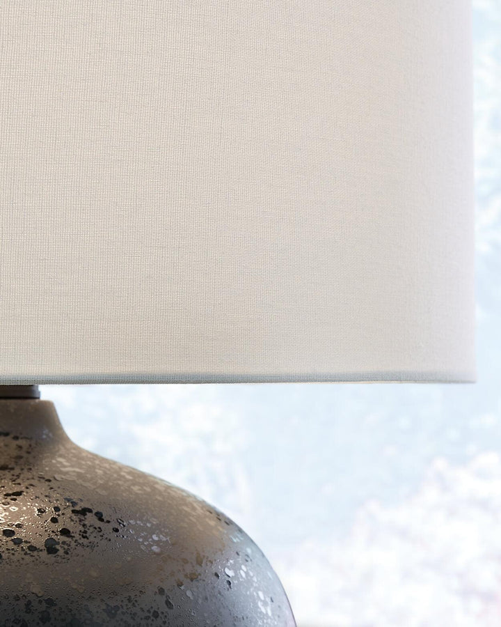 L123894 Black/Gray Contemporary Ladstow Table Lamp By Ashley - sofafair.com