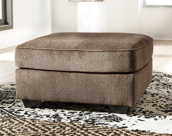 Graftin Oversized Accent Ottoman 9110208 Brown/Beige Contemporary Stationary Sectionals By Ashley - sofafair.com