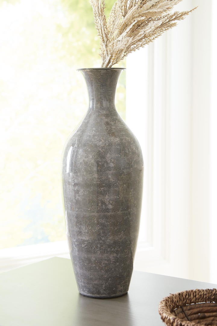 A2000588 Black/Gray Traditional Brockwich Vase By AFI - sofafair.com