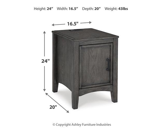 Montillan Chairside End Table T651-7 Black/Gray Casual End Table Chair Side By Ashley - sofafair.com