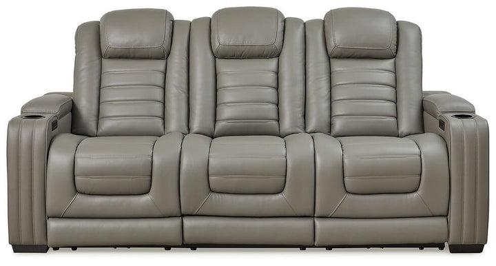 Backtrack Power Reclining Sofa U2800515 Black/Gray Contemporary Motion Upholstery By AFI - sofafair.com