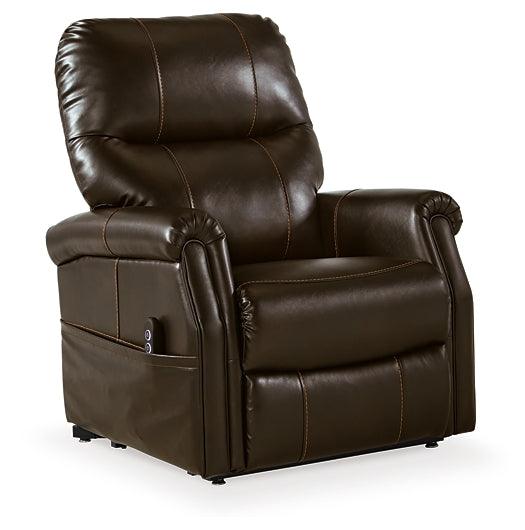Markridge Power Lift Recliner 3500312 Brown/Beige Traditional Motion Recliners - Free Standing By Ashley - sofafair.com