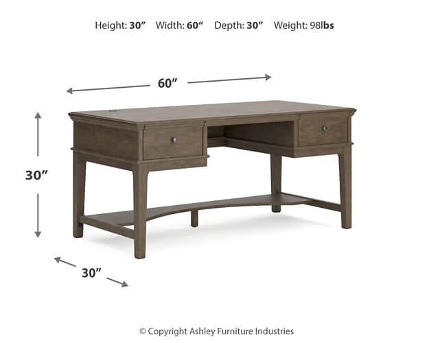 Janismore Home Office Storage Leg Desk H776-26 Black/Gray Traditional Desks By AFI - sofafair.com
