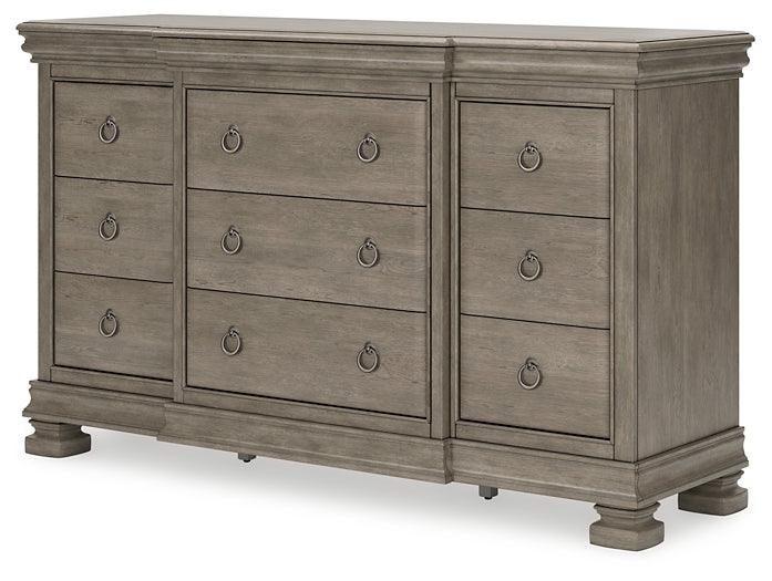 B924-31 Black/Gray Traditional Lexorne Dresser By Ashley - sofafair.com