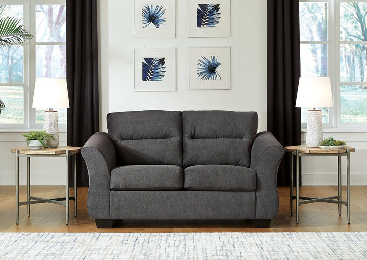 Miravel Loveseat 4620435 Gunmetal Contemporary Stationary Upholstery By AFI - sofafair.com