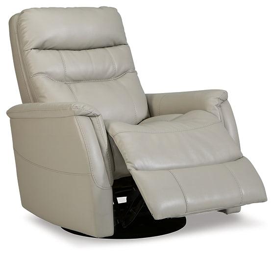 Riptyme Swivel Glider Recliner 4640461 Dove Gray Contemporary Motion Recliners - Free Standing By AFI - sofafair.com